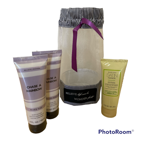 Mary Kay Bath & Body New Mary Kay Chase A Rainbow Shower Gel Lotion Satin Hands 3 Pc Gift